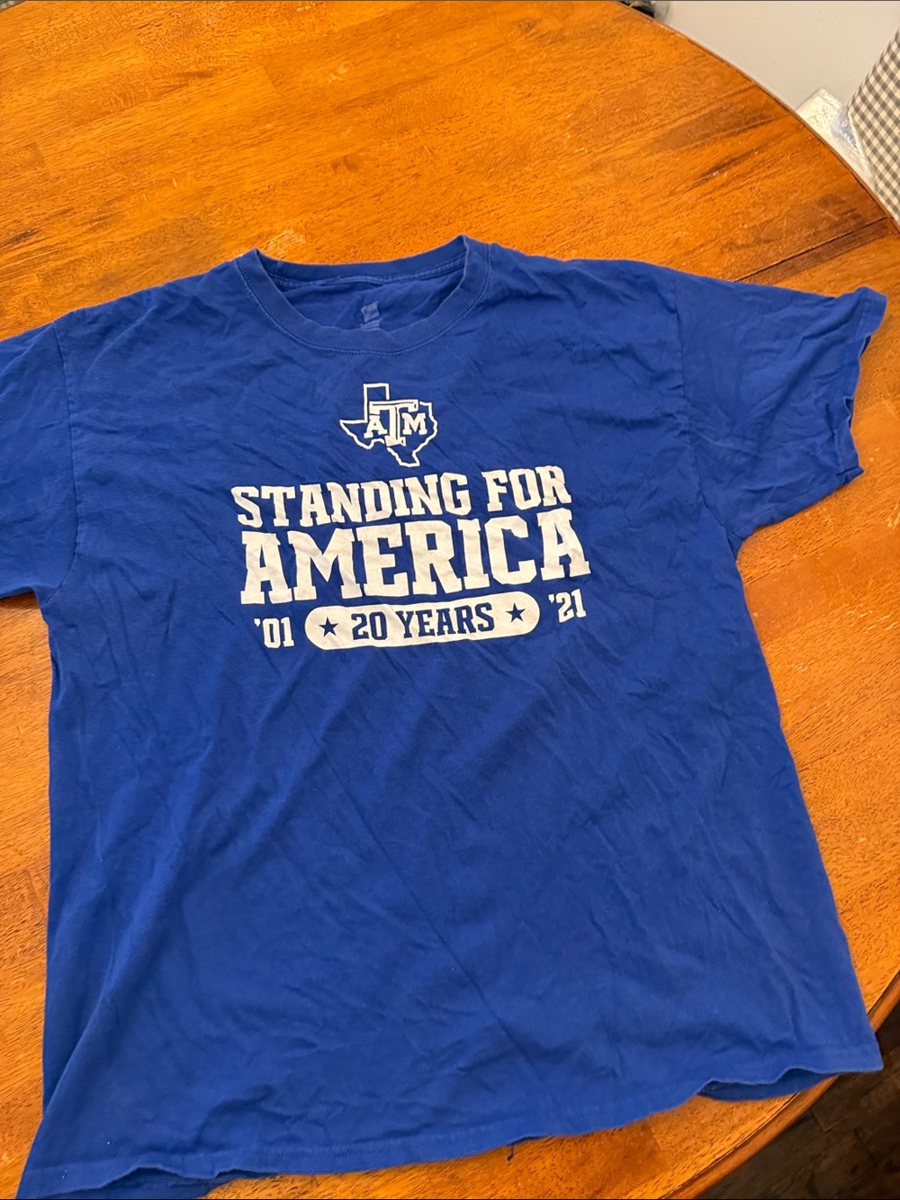 Good American Blue Short-Sleeve 'Standing for America' Tee